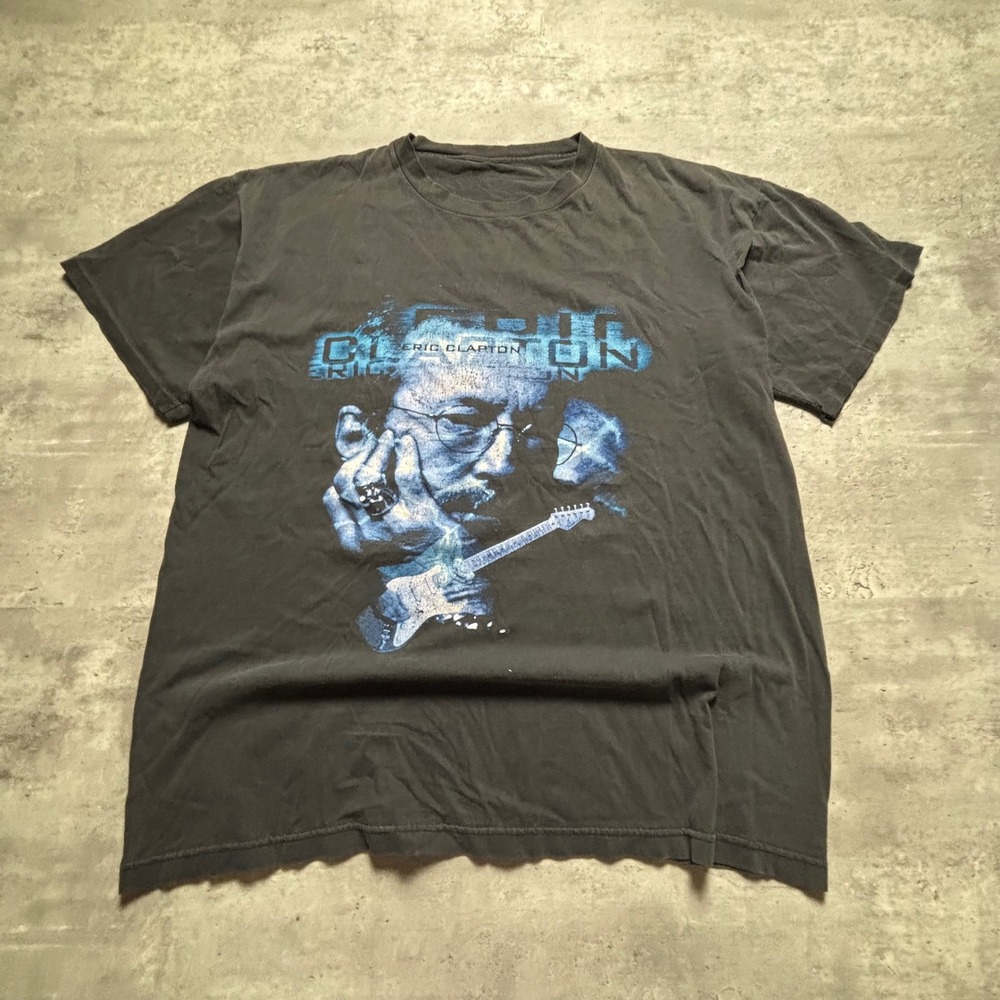 Eric Clapton T Shirt XL Black 1998 World Tour Vintage Graphic Rock Band Tee